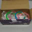 24Pcs Glow in the Dark Party Supplies for Kids/Adults, Flashing Light up Toys LED Bracelets Halloween Glow Sticks, Mardi Gras Party Favors Carnival Birthday Concert Gifts Accessory
