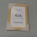 Upsimples 4x6 Picture Frame, Natural Solid Wooden Picture Frames, Display 3.5x5 with Mat or 4 x 6 Without Mat, Wall or Tabletop, 1 Pack, Natural