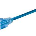 Monoprice SlimRun Cat6A Ethernet Patch Cable - Snagless RJ45 UTP Pure Bare Copper Wire 10G 30AWG 50ft Blue 10-Pack