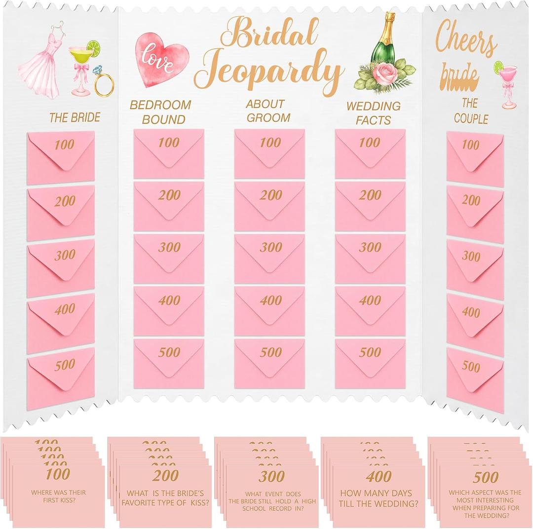 Woanger 25 Set Bachelorette Party Games 36" x 24" Poster Board Game Cards