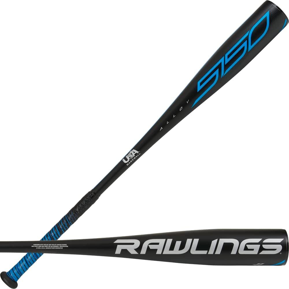 Rawlings | 5150 Youth Baseball Bat | USA | -11/-10/ -5 Drop | 1 Pc. Aluminum | 2 5/8 Barrel, 27"