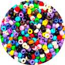 1000Pcs Multicolor Pony Beads 6x9mm Bulk Acrylic Kandi Beads for Bracelets Jewelry Making Hair Braiding and DIY Crafts