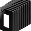 BESTTEN 10 Pack Black Screwless Wall Plate, 1-Gang Gloss Decor Outlet Cover, Decorator Switch Plate, Unbreakable Polycarbonate Decorative Switch Cover, H4.69" x W2.91", Standard Size Gloss Black
