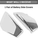Motorcycle Left Right Side Covers- PSLER Side Covers for VTX 1800 Accessories for VTX 1800 VTX1800 R/S/N/F/T 2002-2008 Chrome