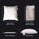 EDOW Luxury Throw Pillow Insert, Soft Fluffy Down Alternative Polyester Square Form Decorative Pillow Insert, Sham Stuffer, Cotton Cover for Sofa, Couch, Bed and Car. (White, 22x22)