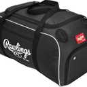 Rawlings | COVERT Duffle Equipment Bag | Baseball/Softball | Multiple Styles (26"L x 13"W x 13"H (Pack of 1), Black)