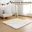 Baby Play Mat for Floor,1.3" Thick Soft Foam Playpen Mat with Removable Washable Cover,Waterproof & Anti-Slip 50" x 50" Nursery Rug for Tummy Time,Kids Crawling Mat for Toddlers Infant, Beige