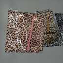 Honoson 4 Pcs 35 Inch Satin Head Scarf for Women's Hair Square Bandanas Large Silk Scarves for Sleeping, Leopard Series