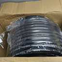 Guitrees 200FT 5/8 Heavy Duty Rubber Garden Hose - 200psi Working, 1000psi Burst - Hot/Cold Water - Five-Layered Braiding for Durability - Versatile for Gardening, Agriculture, Construction(Black)