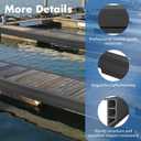Nalwort Dock Bumpers 16 Feet and 24 Feet, Full Protection Dock Fender for Straight Edge and Side, Boat Dock Bumpers for Edging, Includes Mounting Screws, Black Gray Blue Brown Green Orange Yellow