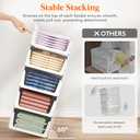 Lifewit 6 Pack Stackable Closet Organizers and Storage Basket for Clothes, Plastic Sweater Storage Bins for Wardrobe, Multifunctional Mounted Closet Systems for RV, Bathroom, Dorm, 32 cm/12.6 inch(L)