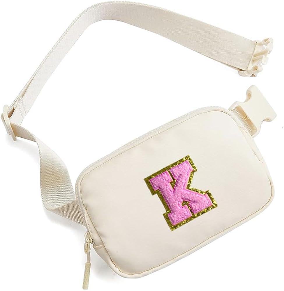 Birthday Gifts for 4 5 6 7 8 9 10 11 12 13 Year Old Girls,Gifts for Teens Kids Daughter Sister Her,Two Way Zipper Crossbody Bag Fanny Pack Belt Bag Cute Trendy Stuff - Cream,K