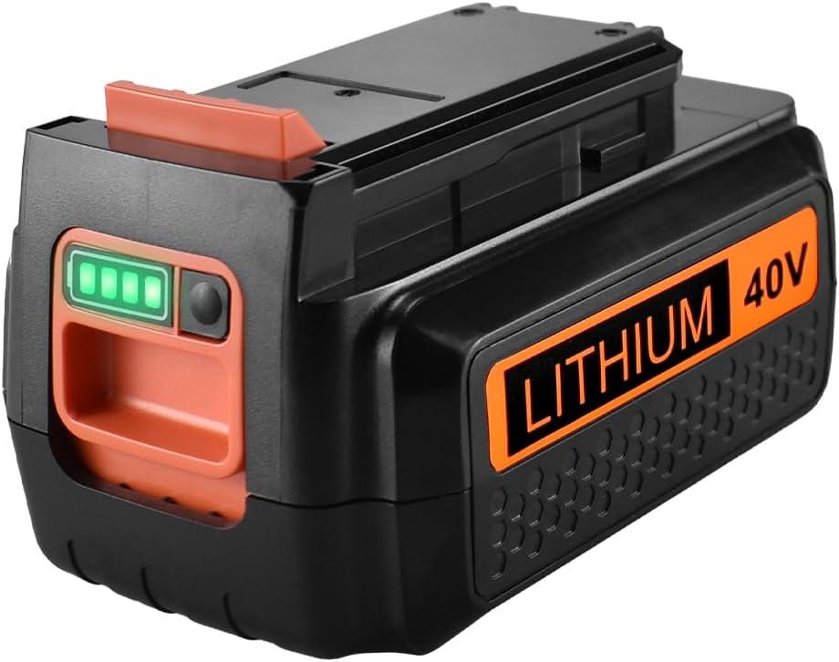 40 Volt MAX 3.0Ah Lithium Replacement Battery for Black and Decker 40V Battery LBX2040 LBXR36 LBXR2036 LST540 LCS1240 LBX1540 LST136W Black+Decker Lithium Battery