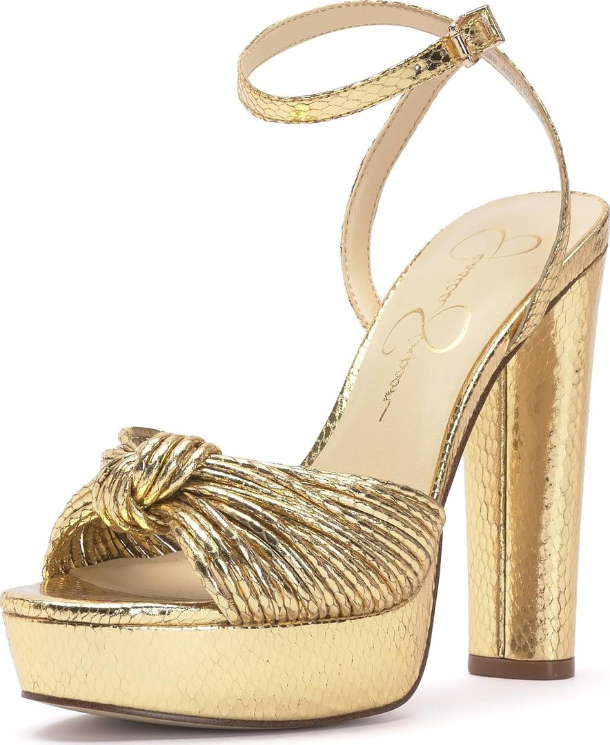 Jessica Simpson Women's Immie Platform Sandals Gold, 12M