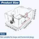 Baby Safety Outlet Cover Box, Outlet Covers, Plug Covers for Electrical Outlets, Socket Covers for Outlets Fit 5.9 (1 Pack-with wire exit)