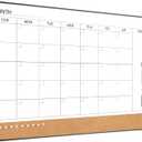 Dry Erase Calendar with Cork Board for Wall
36"x 24" Magnetic Calendar Whiteboard with Black Frame, Monthly Combination Board for School, Home, Office