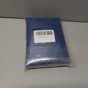 Lecloud Leia Dusty Blue Sheer Valance for Windows 14 Inch Length 2 PCS, Dual Rod Pockets Living Room Bedroom Short Curtains, Jacquard Clip Textured Leaf Window Treatments, 40 W x 14 L