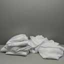 Surmente 10 Pack White Tablecloth for Round Tables, 132-inch Round Table Cloths for Weddings, Banquets, or Restaurants