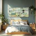 Ocevarin Large Abstract Green Canvas Wall Art for Living Room Modern Art Prints Paintings Color Block Art Wall Decor for Bedroom Office 29"x 58"