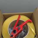 MYFAMIREA Heavy Duty Banding Strapping Kit with Tensioner Tool, 1/2" x 3500FT Polypropylene Plastic Packaging Strapping, 300 Metal Seals, Sealer Tool for Pallets, Logistics, Warehouse (Red)