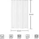 YISURE Clear Stall Short Shower Liner 36x60'' Half Size Plastic Shower Curtain Sets for Bathroom Stand Up Single Narrow Peva Vinyl Liner RV Camper Tiny Walkin Tub