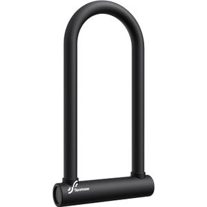 Sportneer Bike U Lock - 18mm Shackle Heavy Duty Anti Theft Bike Locks with 3 Keys - Bicycle U-Locks with Sturdy Mounting Bracket for Road, Mountain, Electric & Folding Bike, Size 11.5''x6.25'' (Black)