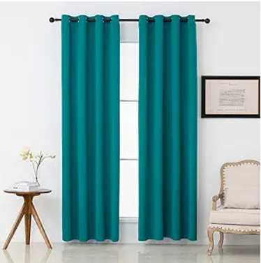 Pickluc Teal Blackout Curtains with Grommet 84 Inches Long 2 Panels, Light Blocking Window Drapes for Living Room, Thermal Insulated, Noise Reduction, Privacy Protection, 52" Wide x 84" Length