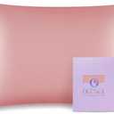 OLESILK 100% Mulberry Silk Toddler Pillowcase for Hair and Skin, Both Sides 19 Momme Pure Natural Silk Travel Pillow Cases with Hidden Zipper, 13"x 18", Coral Pink