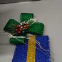 DomKom Set of 3 Christmas Lighted Gift Boxes, 160 Led Light Up Present Decorations, Metal Frame Gift Box with Lighted Bowknot for Xmas Tree Indoor Outdoor Yard Holiday Decor