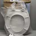 Bemis 730SLEC Slow Close Toilet Seat, Easy Clean Hinges and Durable Plastic Seat, Made in USA, Round, White