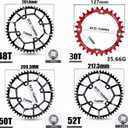 YBEKI Pro-Grade 104BCD Chainring (30-52T) CNC 7075-T6 Aluminum Narrow-Wide MTB/Road Round Oval Bike Chainwheel | Shimano/SRAM 8-11 Speed Compatible | 573MPa Strength (Black Round, 34T)