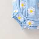 Infant Toddler Baby Girl Summer Cotton Clothes Strap Ruffle Smocked Top and Shorts 2Pcs Outfit Clothing Set (Blue)