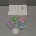 HSONAIGEE 200-220 Pieces Acrylic Beads for Bracelet Making, Assorted 4 Colors Cute Bead Charms Jewelry Making Kit Flower Heart Gummy Bear Star Beads for DIY Crafts Phone Charms Necklace Keychains (4 Colors Pink/Blue/Green/Purple)