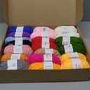 Aeelike 20pcs Acrylic Yarn for Crocheting, Crotcheting Set for Beginners, Crochet Kit with Everything Include 1093 Yards Yarn, Aluminum Crochet Hooks,Step-by-Step Instruction and Black Organiser Bag