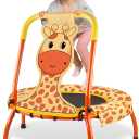 Toddler Trampoline Baby Trampoline - Mini Trampoline for Kids 1 Year Plus Nursery Trampoline with Handle, Baby Gifts for Boys and Girls, Indoor and Outdoor, Giraffe