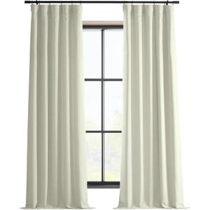 HPD Half Price Drapes Italian Faux Linen Curtains 108 Inches Long Room Darkening Curtains for Bedroom and Living Room 50 X 108, (1 Panel), Gravity Ivory