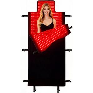 2026 Upgraded All-in-One Red Light Therapy Mat Full Body, 75 x 35 Medical-Grade TPU Red Light Blanket with 2600 Dual-Wavelength LEDs (660nm Red & 850nm NIR) for Pain Relief & Recovery