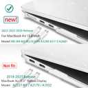 May Chen Case for MacBook Air 13/13.6-inch (M5/M4/M3/M2, 2022-2026 Models A3449 A3240 A3113 A2681), Lightweight | Closes Seamlessly | Ideal for Work Hard Shell Case, Clear Glitter