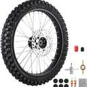70/100-17 Front Wheel Tire (2.75x17) Inner Tube 1.6x17 Rim With 12mm Inner Bearing Assembly 190mm Brake Disc Rotor for Dirt Pit Bike Motocross Off Road (70/100-17 12mm)