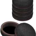 Super Sliders 1" Round Self-Stick Formed Felt Furniture Pads with More Protection for Surfaces and Furniture Legs, Black(4 Pack)