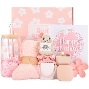 Birthday Gifts for Teen Girls, Cute Pink Birthday Gift Box Set for Girl, Daughter, Sister, Friend