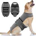 PUMYPOREITY Reusable Female Dog Diaper, Adjustable Stretchy Pantie with Suspender, Escape-Proof Anti-Harassment Underwear for Heat Cycle, Incontinence, Puppy Training, Senior Canine, XL, Grey