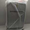 Hanke 26 Inch Large Checked Luggage PC Hard Shell Luggage Top Opening Travel Luggage Suitcases with Wheels for Woman Men.(Grey)