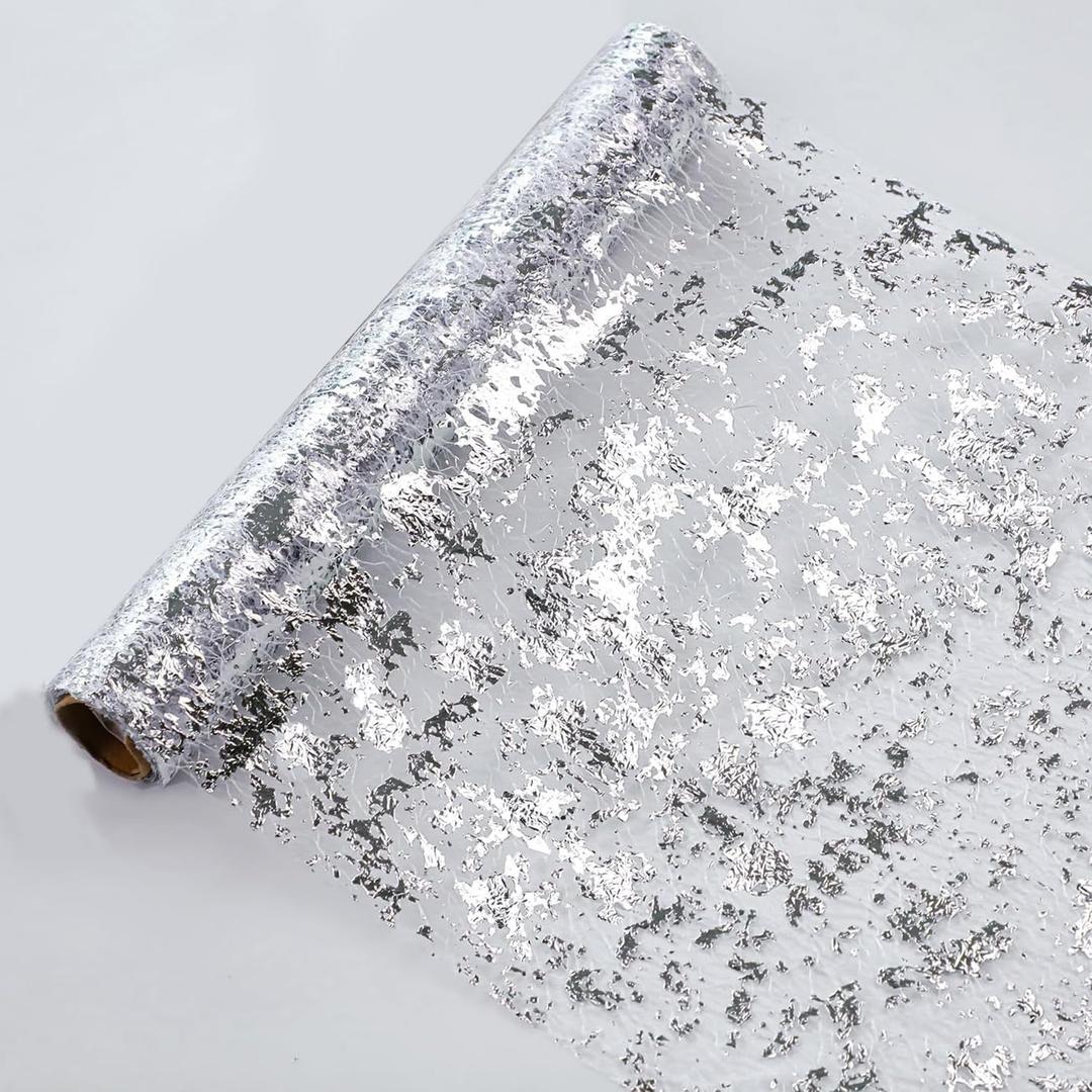Snowkingdom Silver Table Runner, Sequin Glitter Foil Metallic Runner 11 Inch x 100 Feet, Silver Mesh Table Decorations Centrepiece for Wedding Birthday Party Christmas