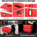 Insulated Food Pan Carrier Cold/Hot Food Buffet Server 27Qt Storage Box With Roll Top Lid & Buckles Warmer Box For Catering Restaurant Buffet