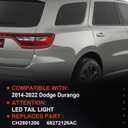 LED Tail Light Assembly Compatible with 2014-2023 Dodge Durango Right Passenger Side Taillight Replace 68155948AC