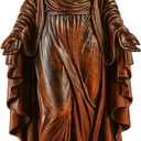 BGCOPPER Wooden Virgin Mary Statue, Our Lady of Guadalupe Figurine Ornament, Catholic Virgin Figure Religious Gift for Home Decor Christmas - 12 Inch