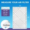 LotFancy 16x25x1 Air Filter MERV 11 6-Pack, Actual Size: 15.75"x24.75"x0.75", Electrostatic Pleated AC Furnace Air Filter, Captures Dust, Smog & Pet Dander