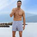 BRISIRA Mens Swim Trunks Swim Shorts Quick Dry 5 inch Inseam Beach Shorts with Compression Liner and Zipper Pocket5XL