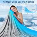 KMUSET Cooling Blanket King Size (90"x108"), Double Sided Summer Cooling Blankets for Hot Sleepers & Night Sweats, Lightweight Blanket for Sofa Bed Couch & Bedroom, House Warming Gifts Light Grey